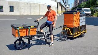 Biggest cargobike i ever tried with small 20" wheels #eurobike #eurobike2023 #carlacargo