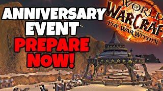 Prepare For The War Within Anniversary Event NOW! Patch 11.0.5 Preparation