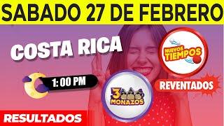 Sorteo 1:00pm Nuevos Tiempos y 3 Monazos Medio día del sabado 27 de febrero del 2021