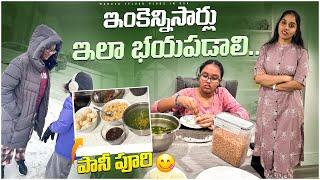 ఎన్ని సార్లు ఇలా భయపడిస్తారో‍️| పానిపూరి Recipe | Telugu vlogs