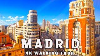 MADRID, SPAIN - Summer ️ Walking Tour | Gran Via, Debod Temple, Retiro Park [4K UHD, Captions]