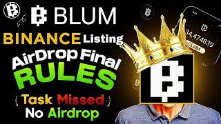 Blum Airdrop Claim | BINANCE Listing Confirmed - Withdraw and Sell - Listing Date - Telegram Airdrop