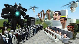 CAMERAMAN MECHA BOSS VS SKIBIDI DOP DOP TOILET FAMILY In Garry's Mod!