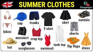 Summer Clothes - Vocabulary in English flashcards