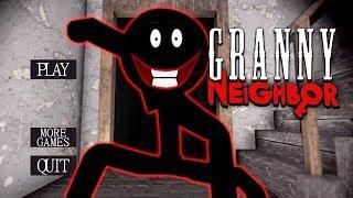 НАПУГАЛ ЗЛОГО УЧИТЕЛЯ СТИКМЕНА СОСЕД ГРЕННИ - Stickman Neighbor Teacher Escape Русский Стикман