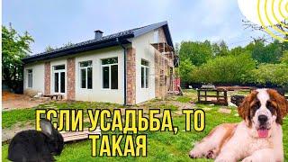 СТРОИМ УСАДЬБУ ИЗ БАБУШАТНИКА НА НЕТИПИЧНОМ ХУТОРЕ. ОТДЕЛКА ФАСАДА СТАРЫМ КАМНЕМ.
