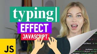Typewriter Effect in JavaScript (Super Simple!!!)