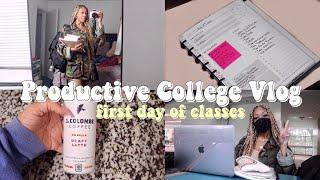 PRODUCTIVE COLLEGE VLOG: 1st Day, GIVEAWAY(closed), To-Do Lists, Packages, New Bullet Journal, etc!