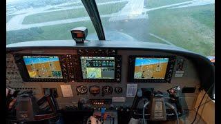 C208 CARAVAN Circling approach at CYYR Goose Bay, Canada.