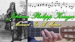 Menuet in A Minor - Johann Philipp Krieger - Guitar (Notes+Tabs)