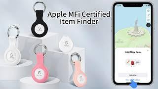 Apple MFi Certified Smart Tracking Tag Key-Finder Work with Apple Find My (iOS only)