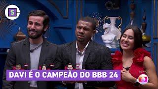 BBB 24: Davi é o campeão com 60,52% dos votos