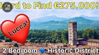 Lucca Italy Historic District! 2-Bed, 1-Bath Apartment €275K!