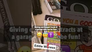 ️ Gospel Tracts ️ at a Garage Sale Can Be Fun!|  Share Jesus  #evangelism #shorts