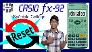 Réinitialiser calculatrice CASIO fx-92 Spéciale Collège Pas à pas.