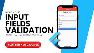 [HINDI] #42 Flutter - Input Validation  | Complete Flutter + AI Course for Beginners