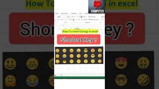 How to insert Emojis in ms excel by Shortcut key II shortcut key ll #emoji #msexcel #L_P_Computer