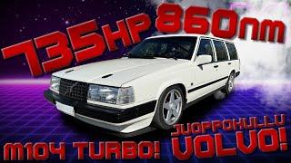 KOEAJOSSA - (PELOTTAVAN VIRITETTY!) VOLVO 940 M104 TURBO -96 (4K)