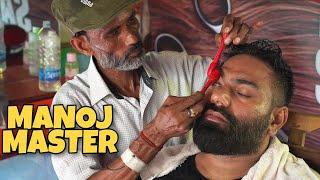 MANOJ MASTER ENERGISING HEAD MASSAGE & SIGNATURE CRACKINGS | ASMR INDIAN BARBER DESCRIPTION 
