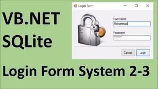 How to create Login Form using VB.Net and SQLite 2-3