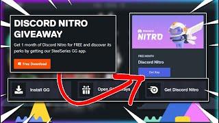 SteelSeriesGG X Discord Nitro 1 Month FREE Nitro (LIMITED TIME)