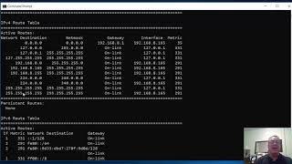 Use netstat -r to examine the host computer's routing table