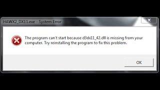 حل مشكله d3dx11_42.dll وعدم تشغيل الالعاب و البرامج