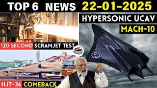 Indian Hypersonic UCAV, DRDO Scramjet Test, India Joins Eurodrone, HJT-36 Sitara