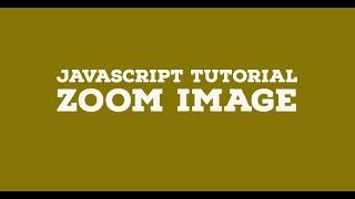 How to create image zoom in Javascript | Image Zoom on Hover Effect Animation