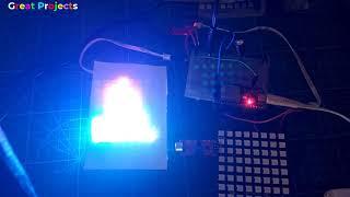 arduinoFFT with  8x8 WS2812 RGB Led Matrix And ESP32 from Banggood