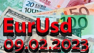 Валютная пара евро доллар (Eur Usd). График движения цены на 09.02.2023.
