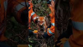 Injured Fox and Rescue Team: A Heartwarming Tale of Survival ️