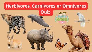 Fun Animal Quiz! | Herbivores, Carnivores, and Omnivores 