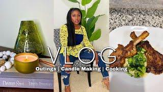 VLOG | FAMILY OUTING, CANDLE MAKING, COOKING LAMB CHOPS + more | Donyb #vlog #naturalhair #thatgirl