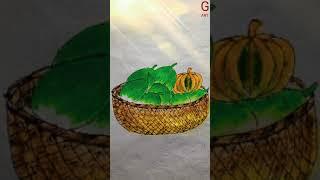 How to draw Gourd [lau] Easily Step by Step #GART #shorts