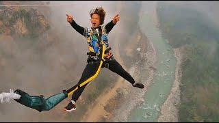 My First Ever Running Bungy Jump | 748ft | The Cliff Nepal | Kushma