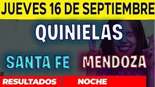 Resultados Quinielas Nocturna de Santa Fe y Mendoza, Jueves 16 de Septiembre