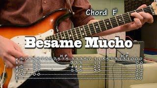 Besame Mucho - guitar Tab and Chords, como tocar,  lesson,  レッスン