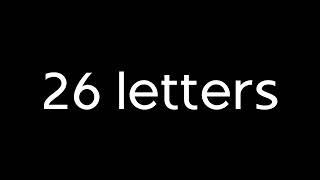 How to Pronounce 26 letters