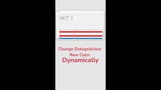 Windows Form Tutorial | Change Datagridview Row Color Based Condition with Dynamically. #shorts