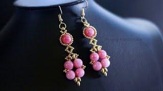How to make beaded earrings || Jewelry making || Beading tutorial