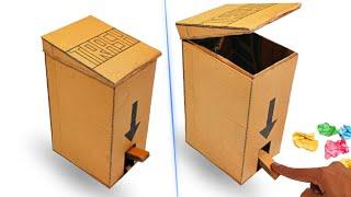 How To Make Trash Bin From Cardboard - DIY Trash Bin Cardboard