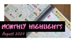 August 2024 Monthly Highlights | Cats! | B&R Paper Crafts Plan B Planner