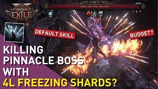 Killing Pinnacle Boss with 4L【Default Skill】Freezing Shards doing pretty ok i guess... #poe2