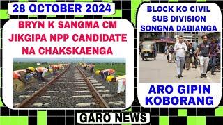 Garo News:28 October 2024/Gambegre election  aro Jinma rejomani ko ongatgen