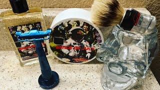 PAA’s Space of July, Leaf Twig Razor, & Semogue Brush.