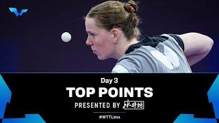 Top Points of Day 3 presented by Shuijingfang | #WTTLima 2024