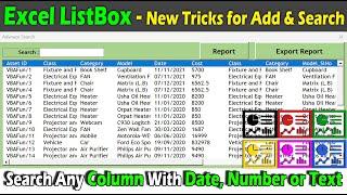 Listbox in Userform Excel vba |Advance Multi Column Search in Listbox with Single Textbox