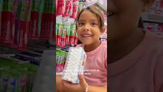 VALENTINA LEVOU TUDO QUE TOCOU DA COR ROSA DO MERCADO PRA CASA  #shorts #valentinasobrinho #rosa