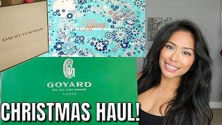 LUXURY WHAT I GOT FOR CHRISTMAS! PRESENTS UNBOXING HAUL: CHANEL, T&CO, DAVID YURMAN, NEW GOYARD BAG